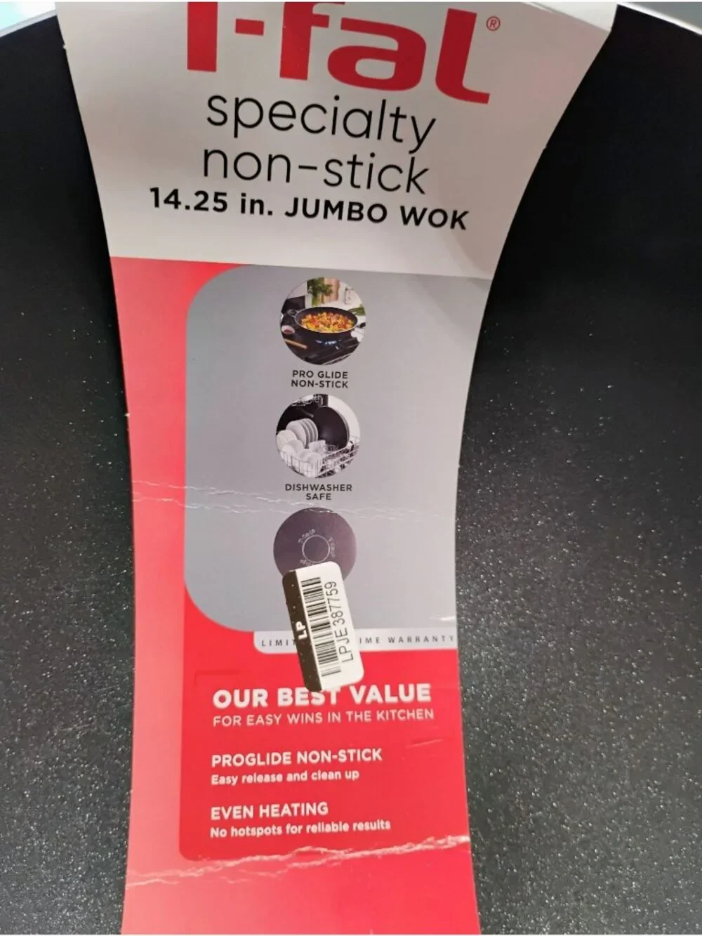 T-Fal Specialty Non-Stick 14.25-Inch Jumbo Wok Dishwasher Safe